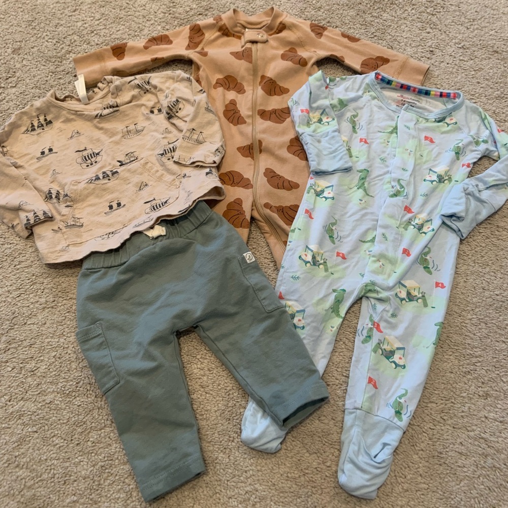 3-6 Month Baby Bundle- MagneticMe, Rylee and Cru, Hanna Andersson, Little Planet